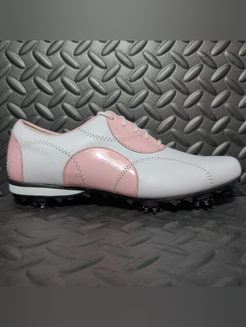 FootJoy LoPro women's golf shoes white and pink patent leather size 9